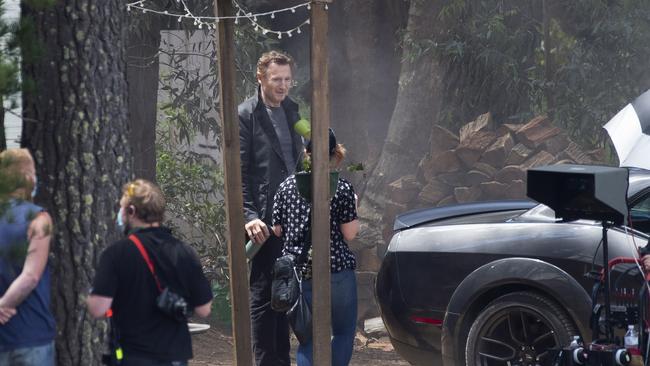 Liam Neeson on the set of Blacklight, currently being filmed in Australia. Picture: Rob Leeson.