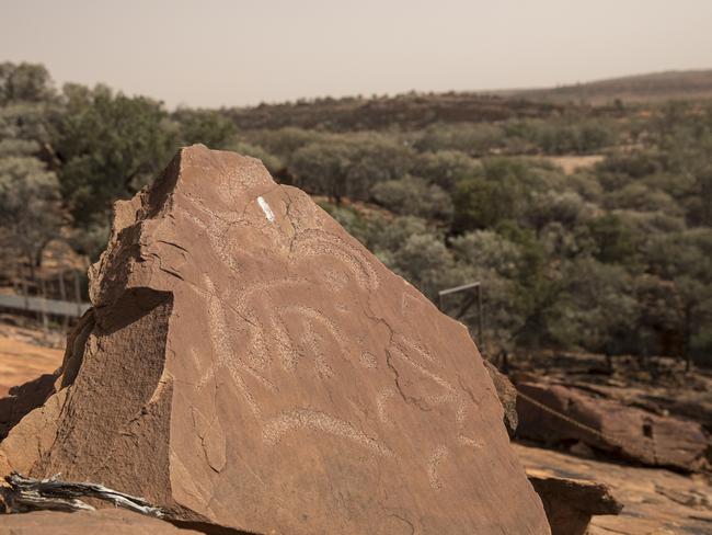 Supplied Editorial Mutawintji rock art. Picture: Destination NSW