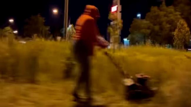 A local woman has taken matters into her own hands and mowed the unruly grass at a Sunbury roundabout in the middle of the night.