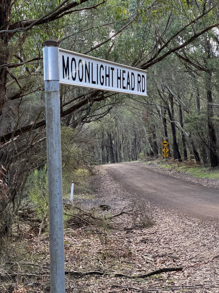 A little -used unsealed road lead to the track where the bodies were found. Picture: Alan Barber