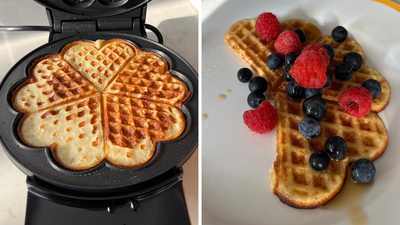 This waffle maker is now one of Kara's favourite to use for her family. Picture: Kara Byers/news.com.au checkout.