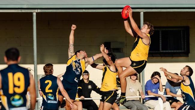 Harlee Chandler takes a hanger. Picture: Supplied