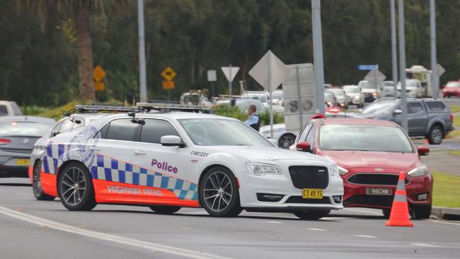 A Critical Incident at Coffs Harbour after police shot a man. Picture: Frank Redward.