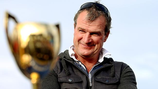 Trainer Darren Weir with the Warnambool Cup. Weir is closing in on 200 winners this season.