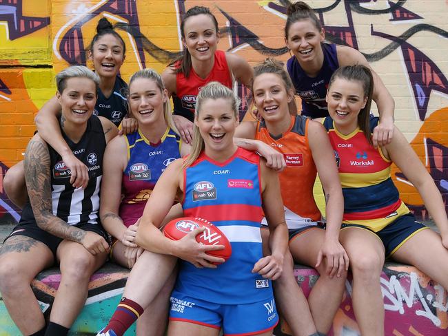 Next season’s AFL stars. Women our little girls will look up to. Picture: Wayne Ludbey