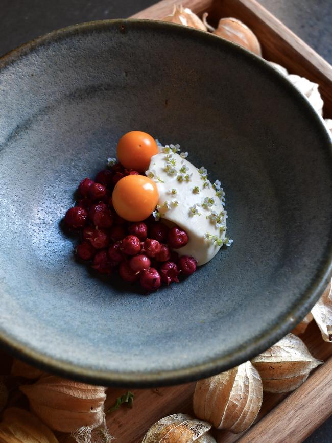 A dish at Omotenashi restaurant in Hobart, TAS. Photo: Sophie Pope