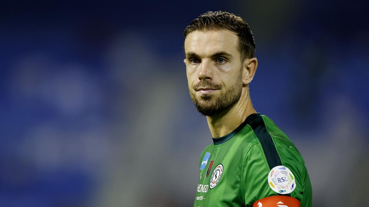 AD DAMMAM, SAUDI ARABIA – SEPTEMBER 02: Jordan Henderson of Al-Ettifaq looks on during the Saudi Pro League match between Al-Ettifaq and Damak at Prince Mohamed bin Fahd Stadium on September 02, 2023 in Ad Dammam, Saudi Arabia. (Photo by Francois Nel/Getty Images)