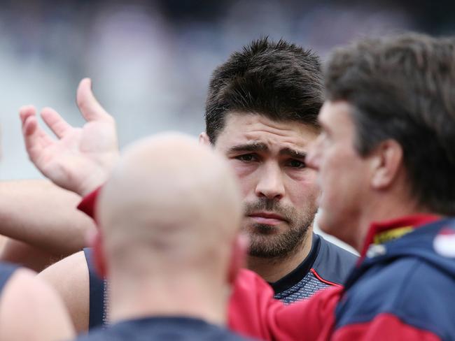 Chris Dawes has only booted 16 goals for the Dees this year. Picture: Wayne Ludbey