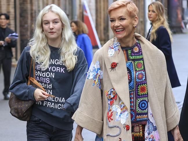 ONE TIME WEB USE FOR NEWS.COM.AU ONLY - FEES APPLY - MODEL MOMAGER Jessica Rowe arrives at Fashion Week with her teenage model daughter, Allegra Overton, who is appearing in her first Australian Fashion Week catwalk show today13 May 2024Ã‚Â©MEDIA-MODE.COM