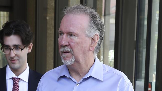 Former deputy director general of mineral resources at the department of primary industries Alan Coutts leaves the NSW Supreme Court, Sydney. Picture: Dylan Robinson