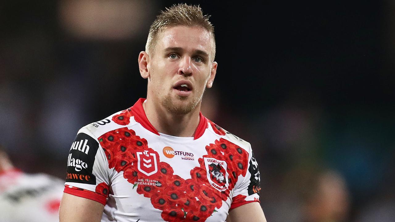 Matt Dufty of the Dragons comes in at fullback.