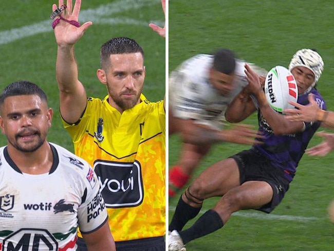 Latrell Mitchell is sent to the sin bin.