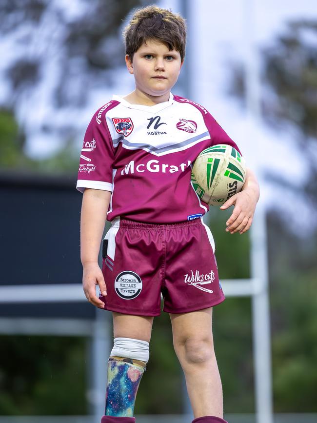 Eli Healy just wants to play football. Picture Thomas Lisson