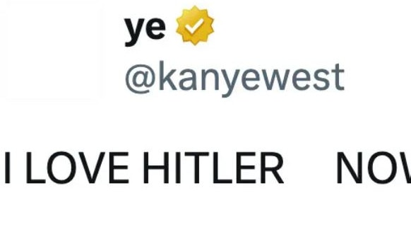 Kanye has previously expressed anti-Semitic views. Picture: X