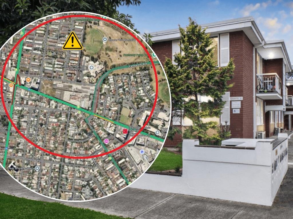 A street in Footscray has gone viral after multiple homes hit the market together.