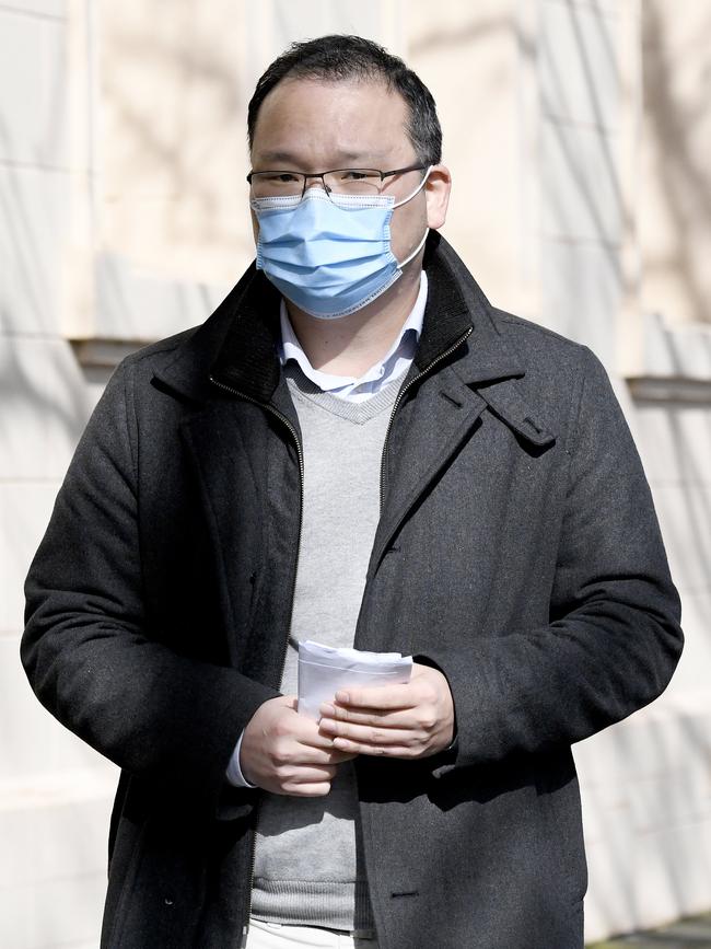 Ho Keun Shin, who practised as Dr Peter Shin, outside court after an earlier hearing. Picture: Naomi Jellicoe