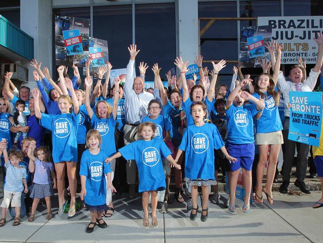 Save Bronte group members celebrating victory after attempts to change planning restrictions at the site were squashed last year.