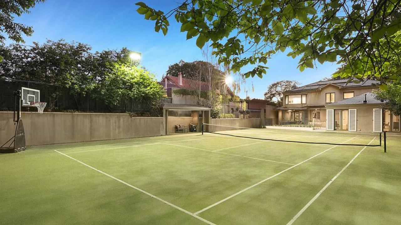 A tennis court and pool were among the luxury features you might expect.