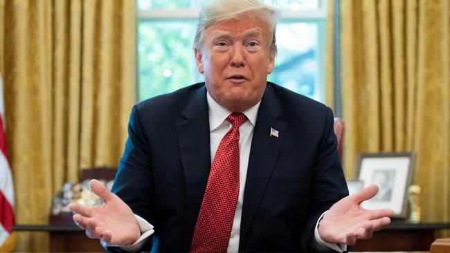 Donald Trump, in the Oval Office. Pic: AFP