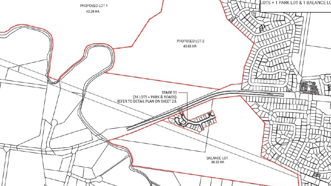 If approved the estate will be opened in several stages, with the first to include 22 lots on the southern side of Glastonbury Rd.