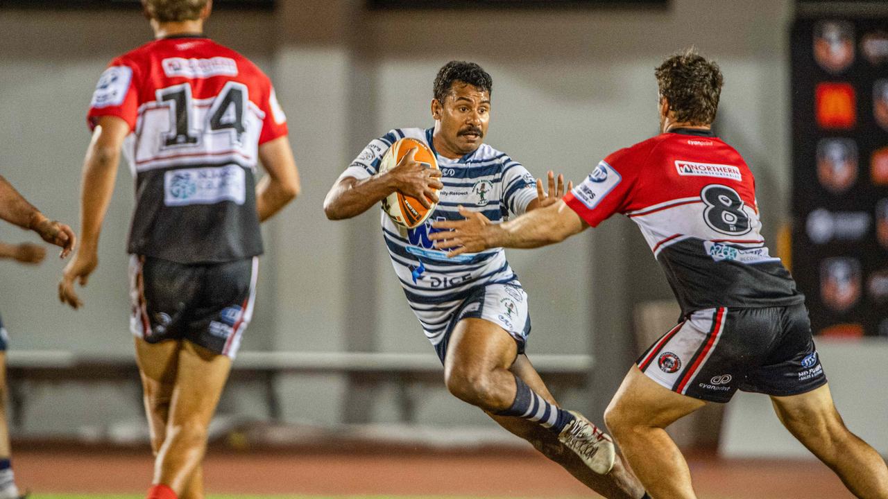 Aaron Pollard as the Darwin Brothers take on the Litchfield Bears in the 2023 NRL NT prelim final. Picture: Pema Tamang Pakhrin