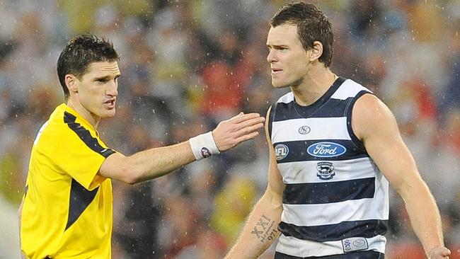 Cameron Mooney protests the free kick that cost the Cats the game.