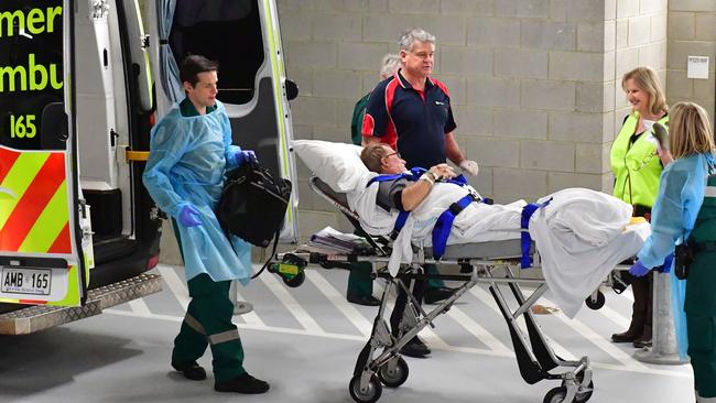 Another patient arrives at the NewRAH. Picture: AAP Image/ Keryn Stevens