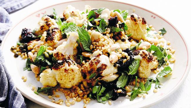 Yum: roasted cauliflower &amp; wheat salad. Picture: Armelle Habib