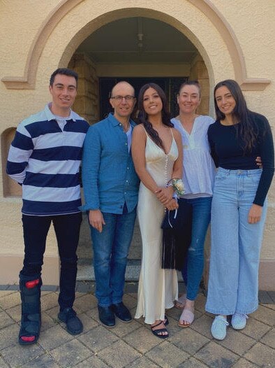 The Agostino family: Jack, Anthony (dad), Charlotte, Jo (mum) and Sophie. Picture supplied by the Agostino family.