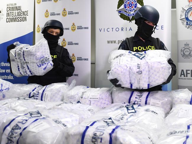 A joint law enforcement operation led to the charging of five men and the seizure of up to 300 kg of pseudo-ephedrine hidden in a washing powder shipment in Victoria.