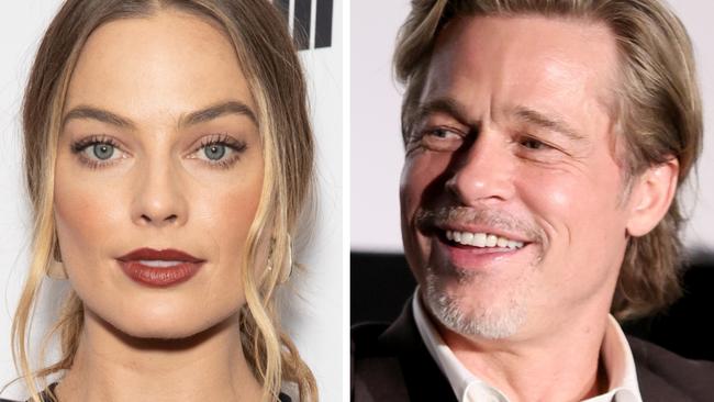 Margot Robbie and Brad Pitt.