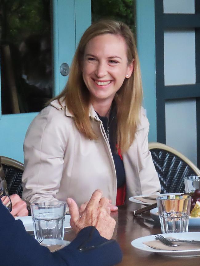 Labor's state candidate for Drummoyne Julia Little at a breakfast in Abbotsford on December 20, 2022. Picture: Alexi Demetriadi