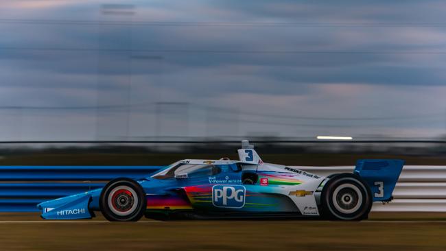 Scott McLaughlin in his new racing colours for Team Penske ahead of the start of his IndyCar career in the United States. Picture: LAT Photography