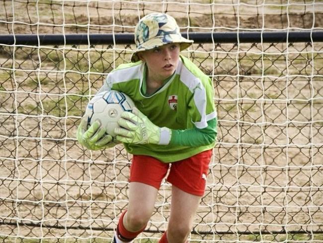 Ash O'Connor playing for Wodonga Diamonds FC U13 boys. Picture: supplied