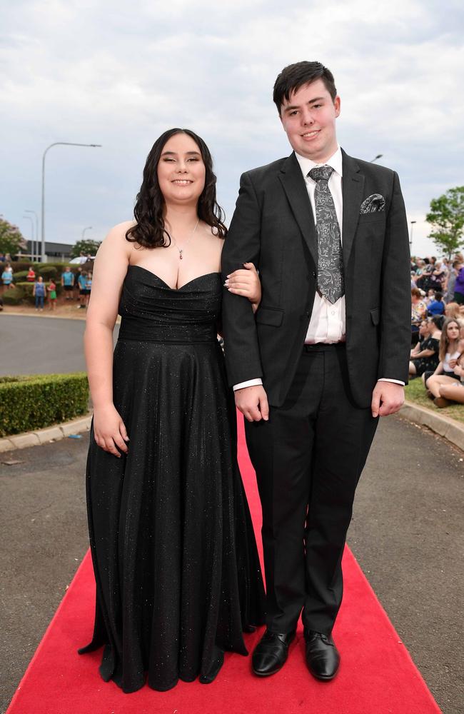 Jamie Nichols and Noah Brown at Highfields State Secondary College. Picture: Patrick Woods.