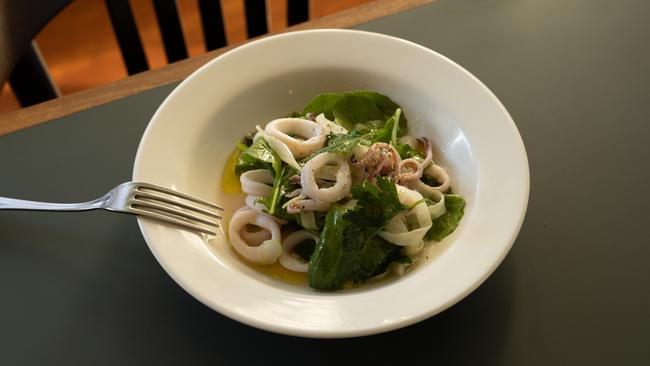 **Strict Embargo DO NOT USE. Please speak to Laura Charmers** Qweekend restaurant: Gum Bistro, West End.  The squid salad.Photography David Kelly