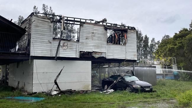 Photos of the Moto home after it was destroyed by fire.