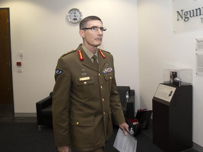 Chief of the Defence Force, General Angus Campbell, offered a “sincere apology” to the people of Afghanistan. Picture: NCA NewsWire /Gary Ramage