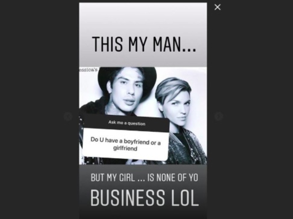 Rose’s sassy Insta story.