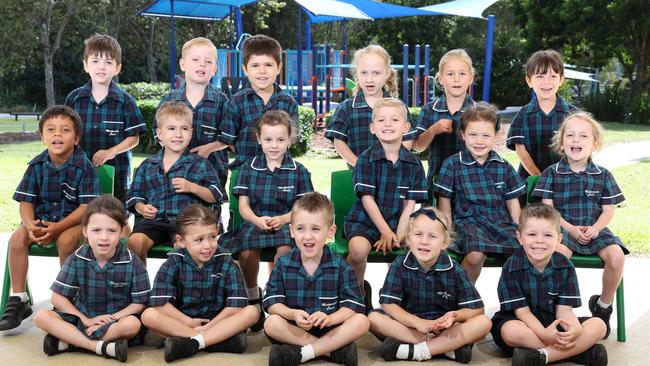 My First Year: Mudgeeraba Creek State School Prep H. Front row: Penelope, Penelope, Malakai, Florence, Mitchell. Middle row: Rishi, Cohen, Lily, Charlie, Juliette, Skylar. Back row: Liam, Freddie, Oliver, Aria, Jolie, Mateo. Picture: Glenn Hampson.