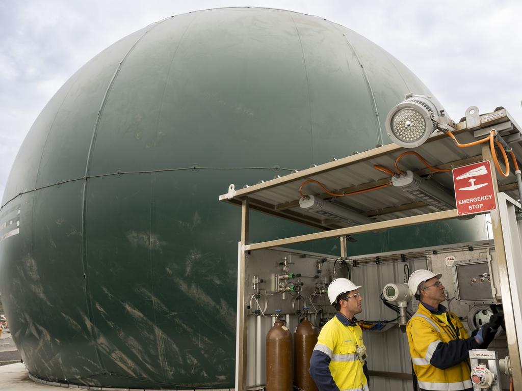 Sydney Water's Biomethane Injection Plant will blend methane into Sydney's gas supply from June 2023. Picture: Sydney Water