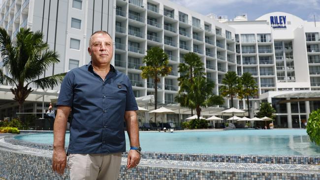 Ghassan Aboud Group, pictured at his first Australian hotel, Crystalbrook Riley, gave a negative view of the Far North tourism economy during a recent visit. Picture: Brendan Radke