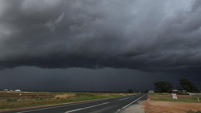 Monsoon rain falls