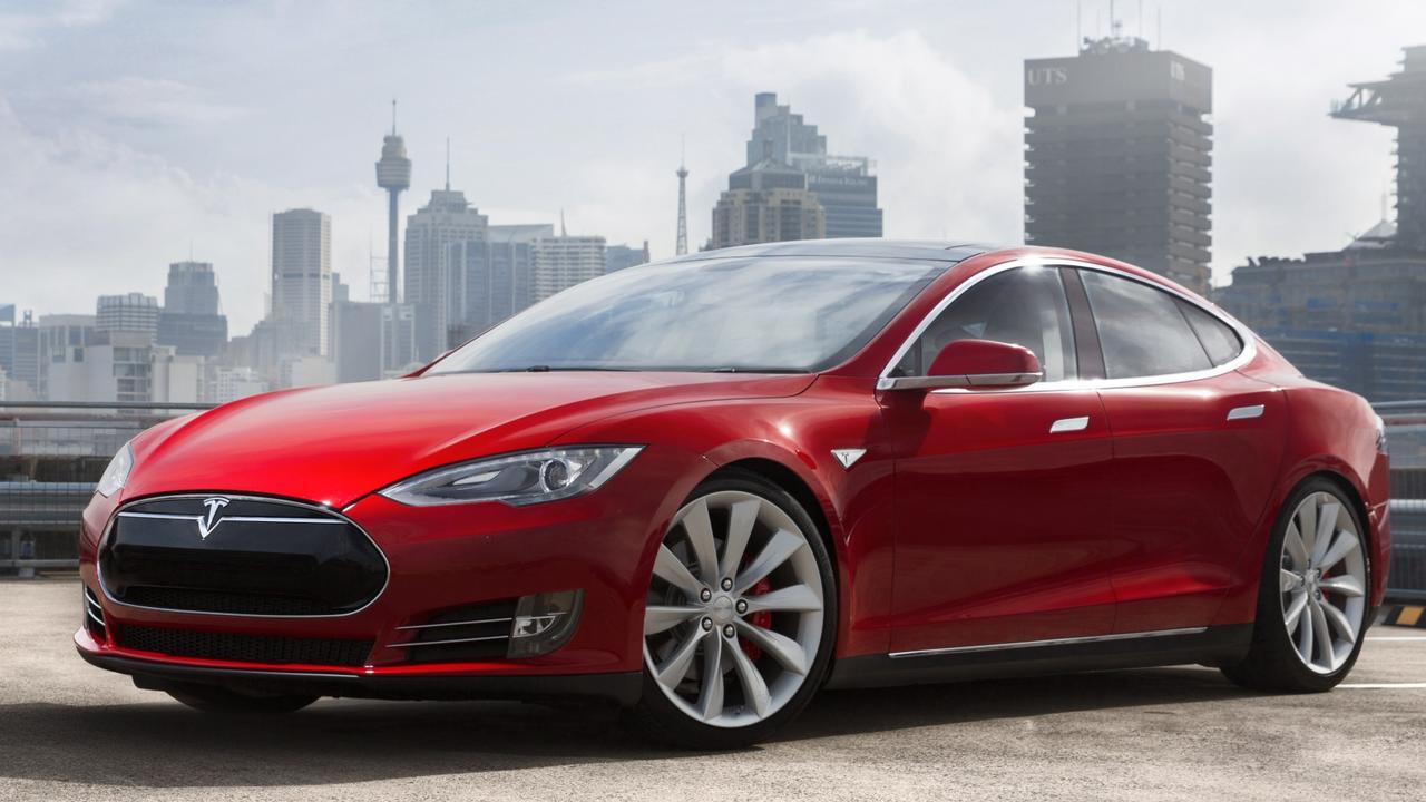 The Tesla Model S has significantly more range than the Porsche. Picture: Supplied.