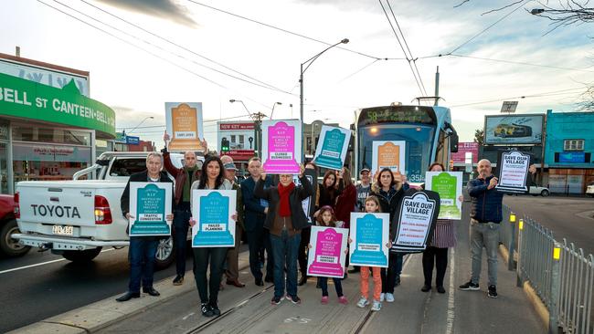 Businesses owners and residents protested against the terminus in July 2018.