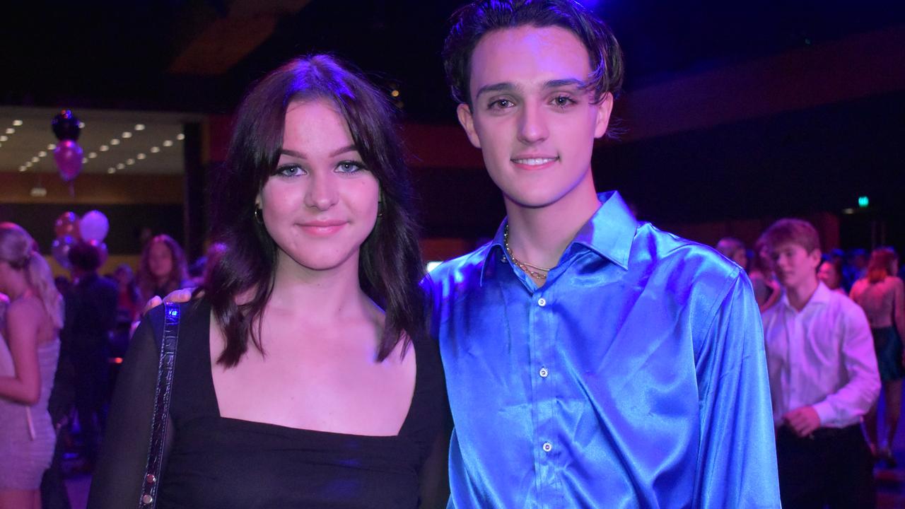 Tanisha Stanojen and Nicolas Alleaume of St Patrick's College Mackay at Mocktail 2021. Picture: Tara Miko