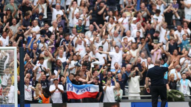 The Tottenham fans have embraced Postecoglou. Picture: Getty Images