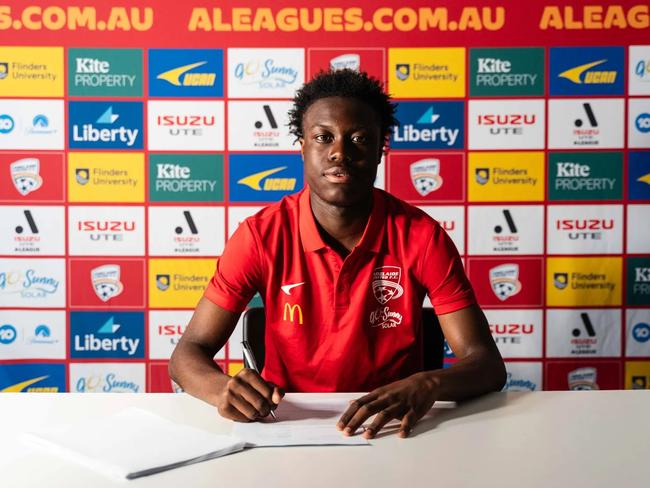 Adelaide United's Amlani Tatu is one of South Australia's top teenage soccer stars.