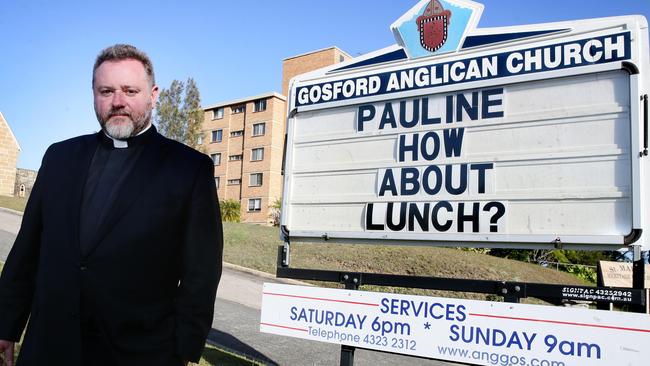 The outspoken and unapologetic Father Rod Bower. Pauline hasn’t agreed to lunch yet. Picture: Peter Clark