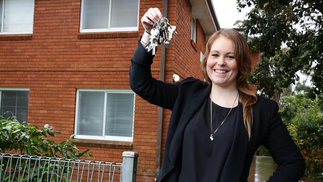 Investor Stephanie Brennan outside her new apartment – one of six properties she has purchased.